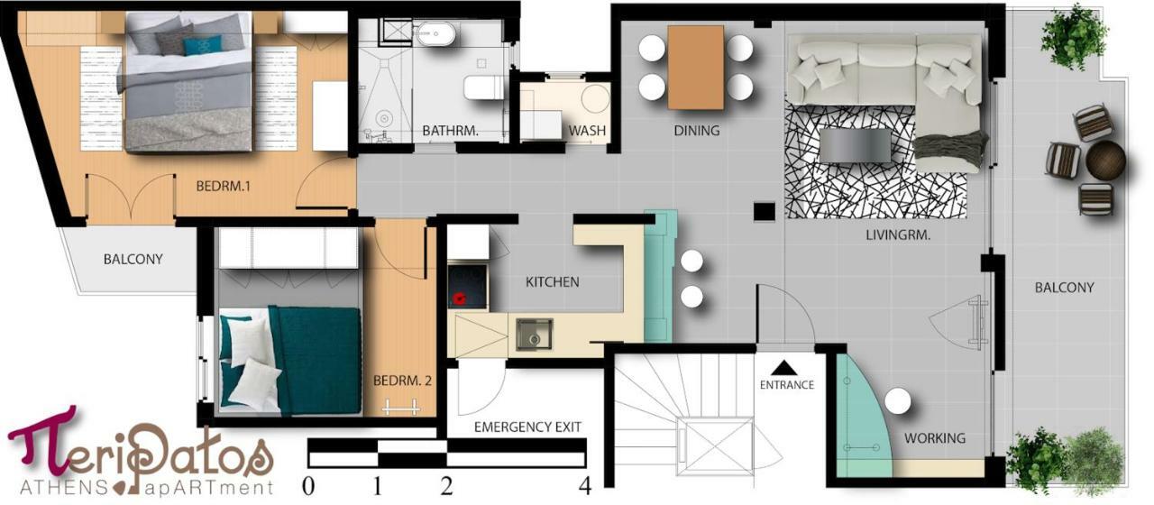 Peripatos Apartment Athens Ngoại thất bức ảnh